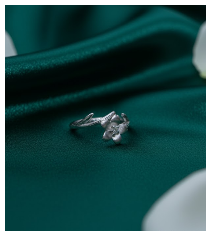 Silver Petal Bloom 92.5 Silver Ring