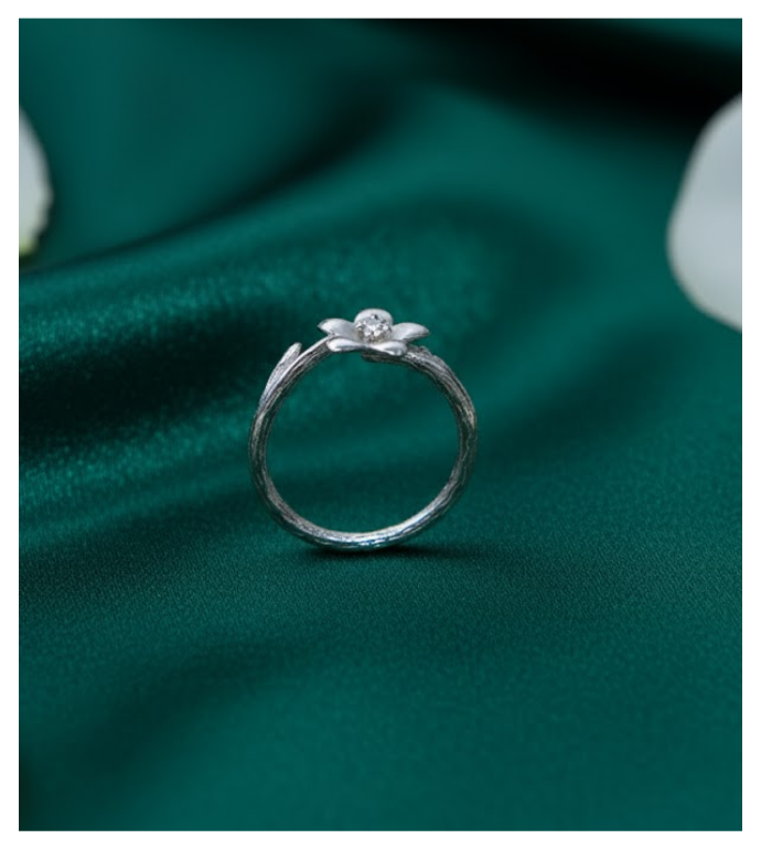 Silver Petal Bloom 92.5 Silver Ring