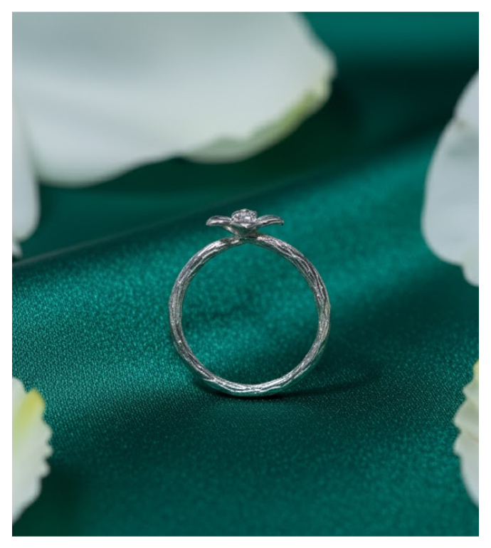 Silver Petal Bloom 92.5 Silver Ring