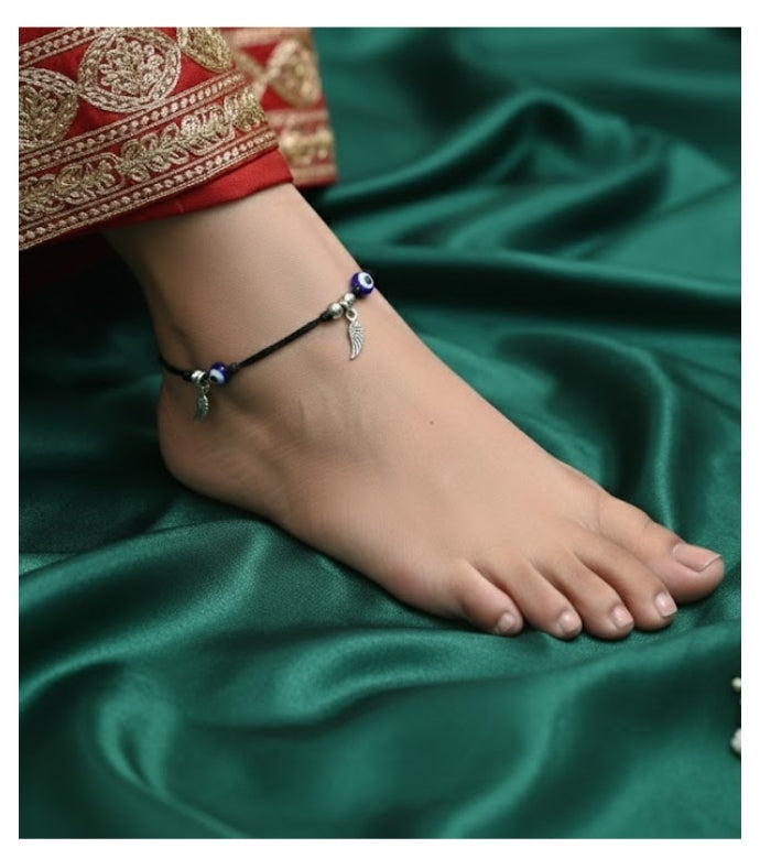 Divine Guard 92.5 Silver Evil-Eye Anklet
