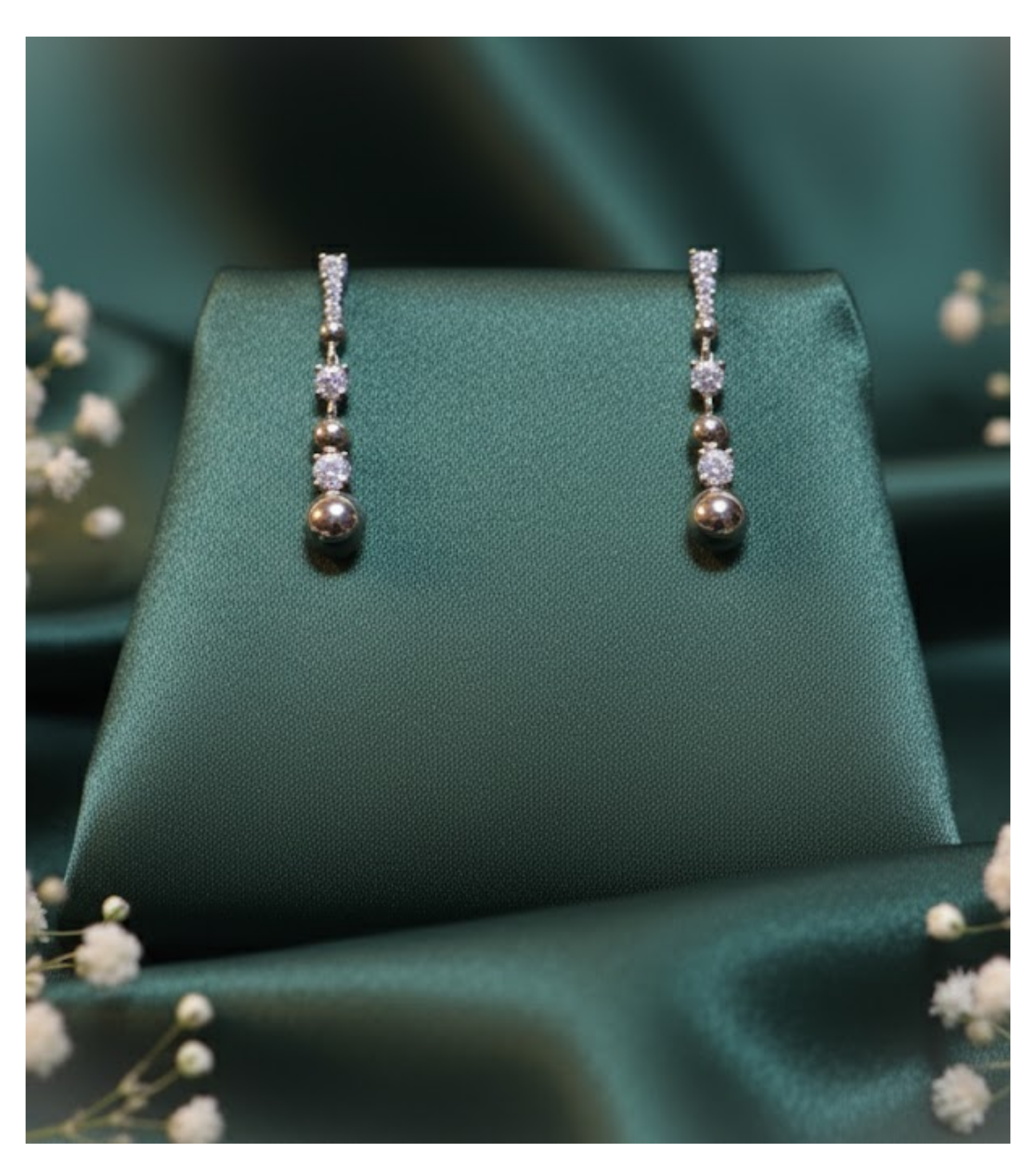 GleamSphere 92.5 Silver Drop Earrings